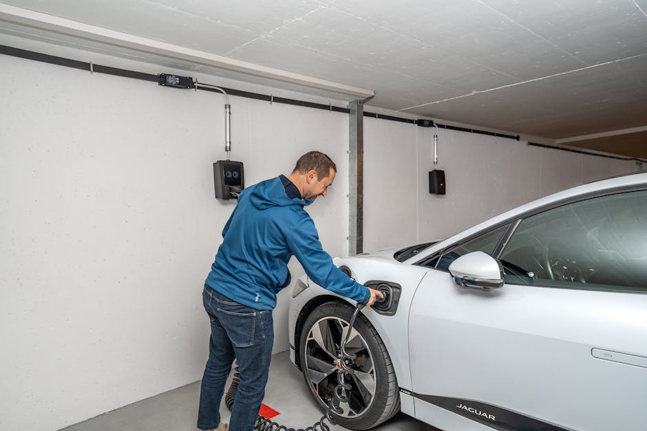 Electric vehicle charging at home powered by solar panels